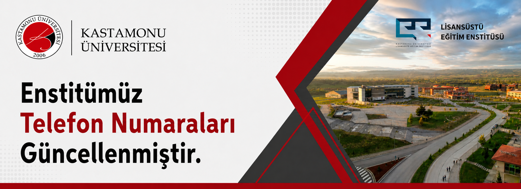 Enstitümüz telefon numaraları güncellenmiştir.