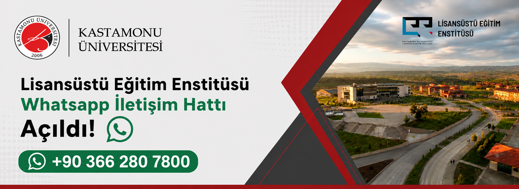 Lisansüstü Eğitim Enstitüsü WhatsApp İletişim Hattı Açıldı.
