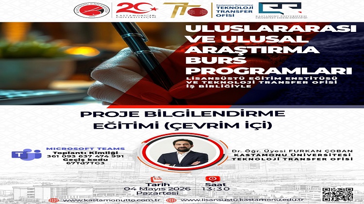  Ulusal ve Uluslararası Araştırma Burs Programları Proje Bilgilendirme Eğitimi Gerçekleştirildi
