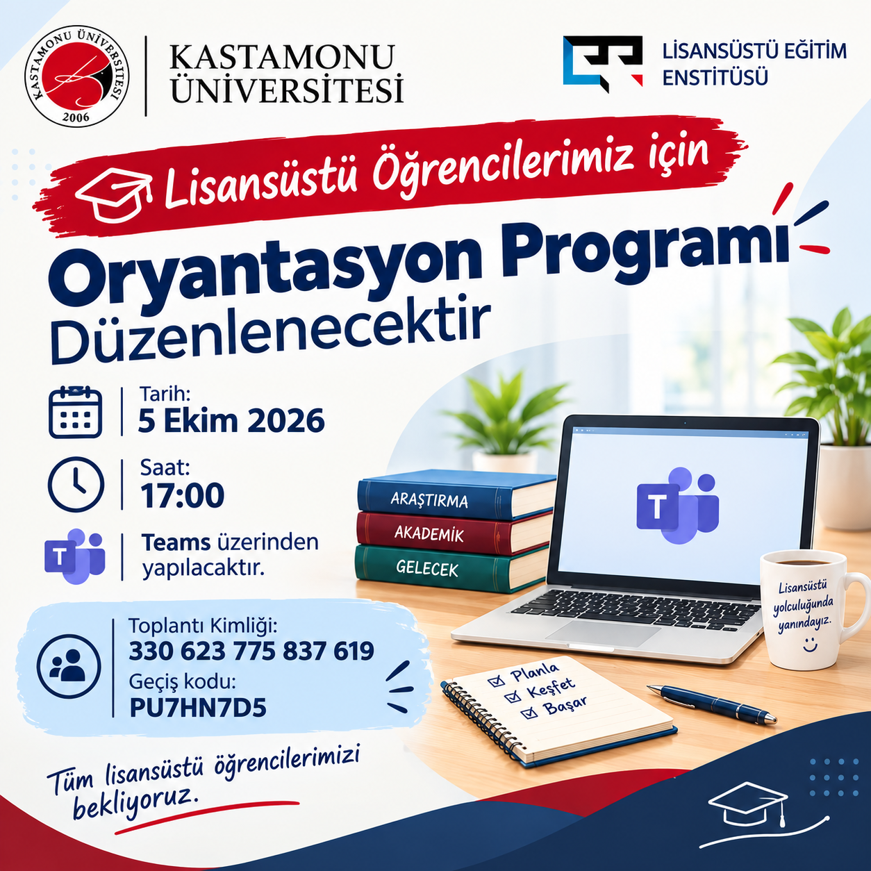Lisansüstü Öğrenciler İçin Oryantasyon Programı Düzenlenecek