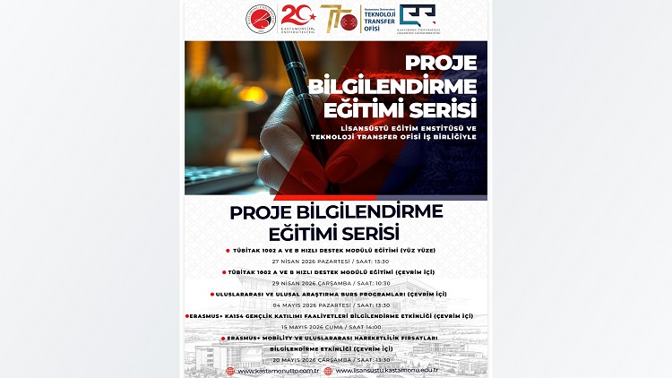 Lisansüstü Eğitim Enstitüsü’nde Proje Bilgilendirme Eğitim Serisi Başlıyor